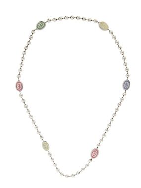 Gucci Sterling Silver Interlocking G Boule Chain 20" Necklace